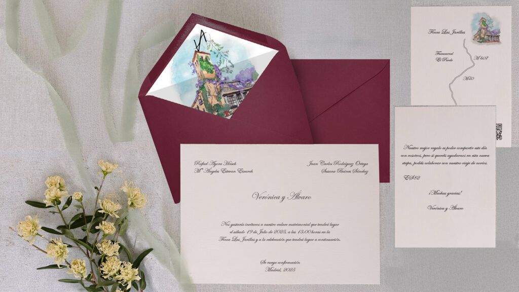 invitacion iglesia acuarela pintada a mano