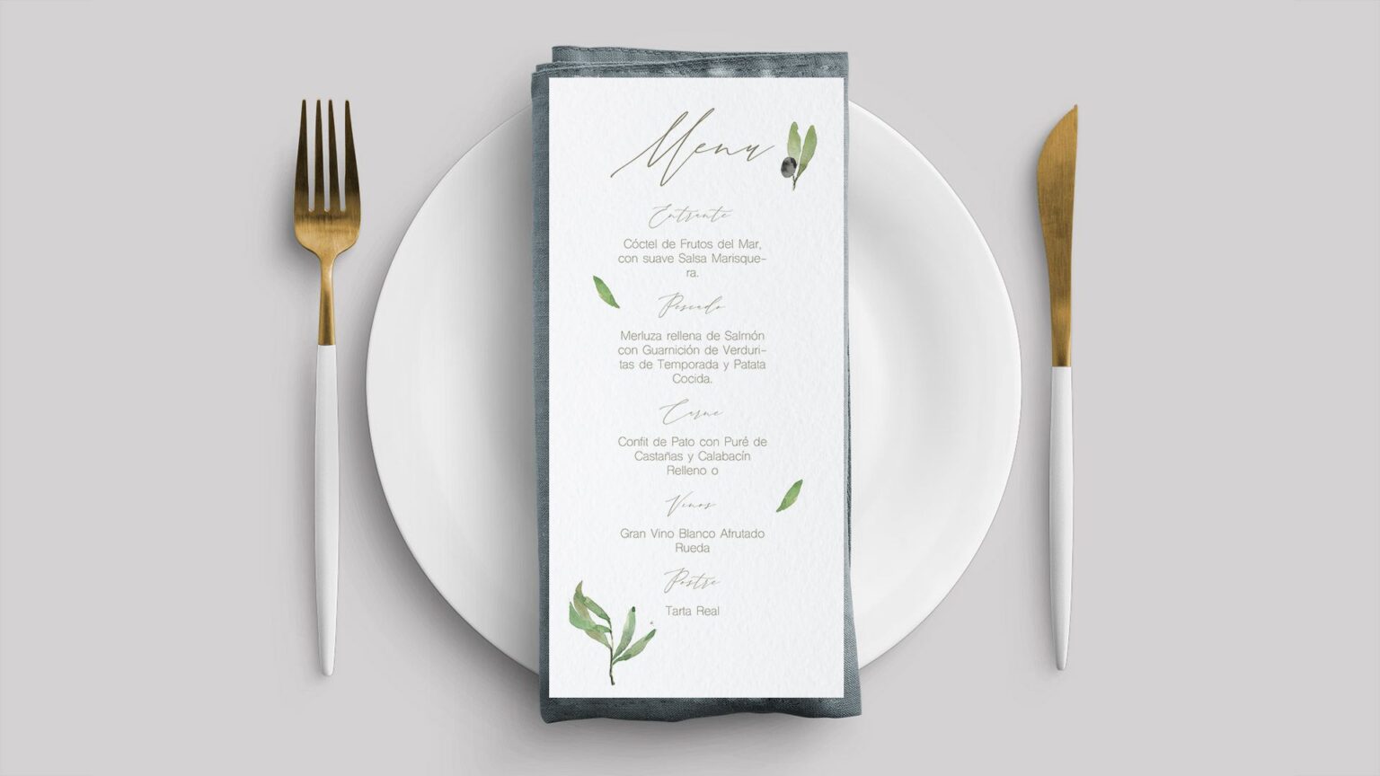 Menu Olivos boda