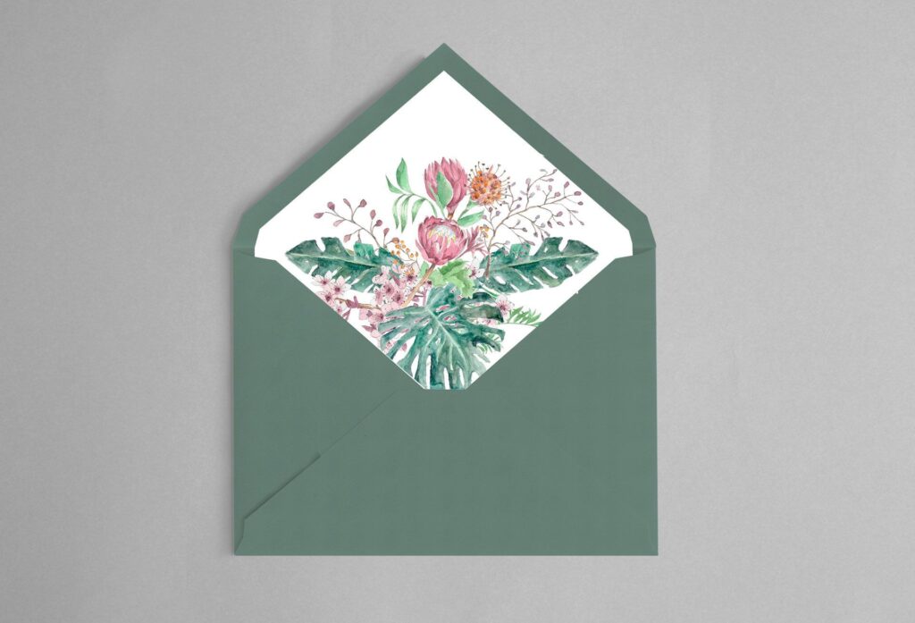 invitacion de boda con escudo africano