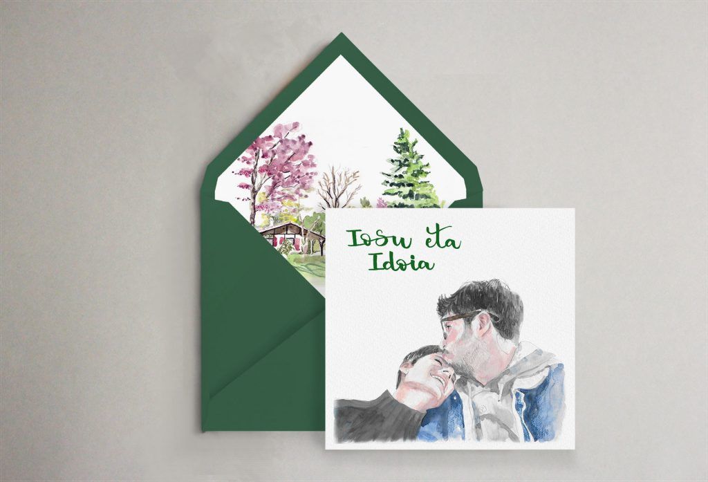 invitación personalizada de Iosu e idoia