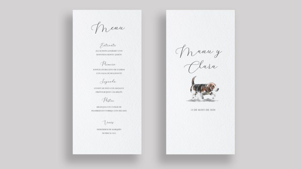 menu beagle minuta perro