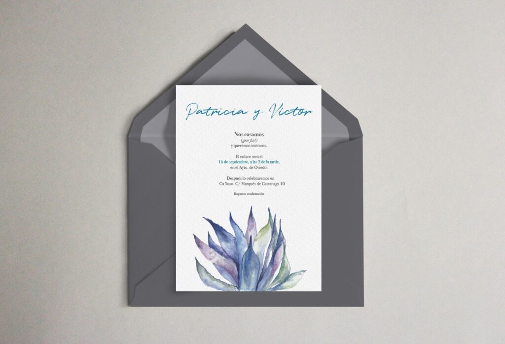 invitación boda cactus mexico