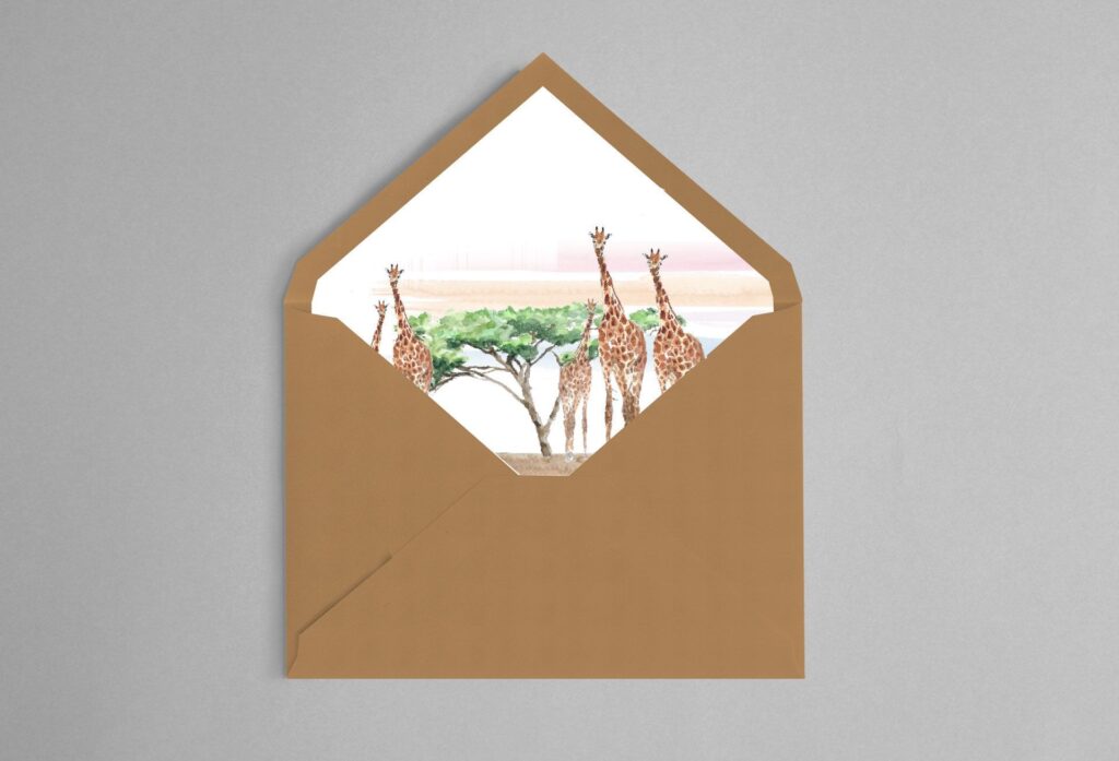 invitacion de boda paisaje africano
