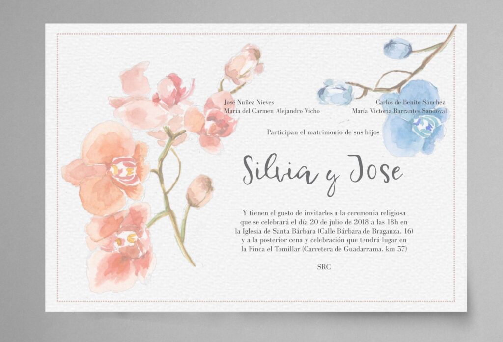 invitación de boda personalizada silvia de benito