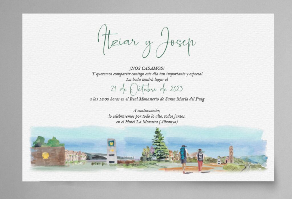 invitación personalizada de Itziar y Josep