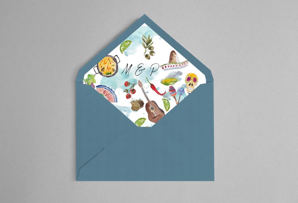 Invitación de boda personalizada México España