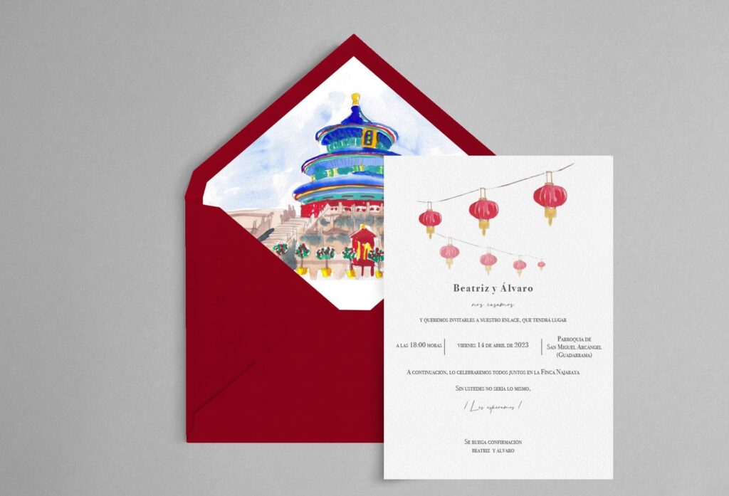 invitación personalizada de Beatriz y Álvaro