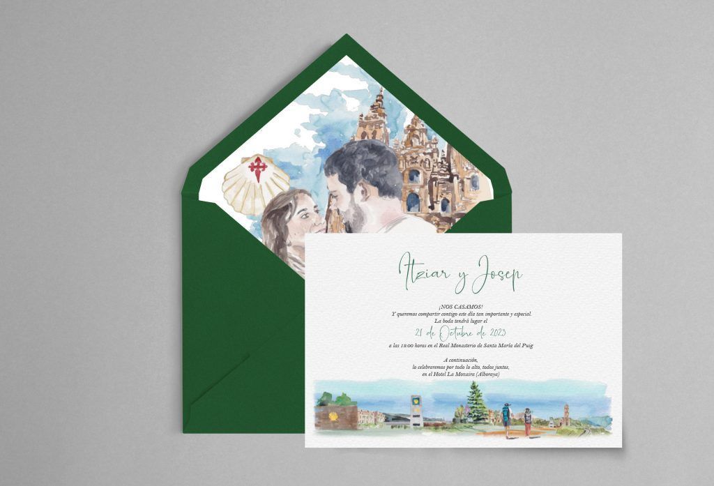 invitación personalizada de Itziar y Josep