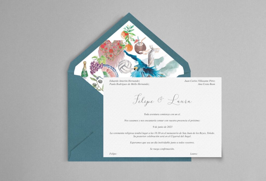 invitación personalizada de Felipe y Laura
