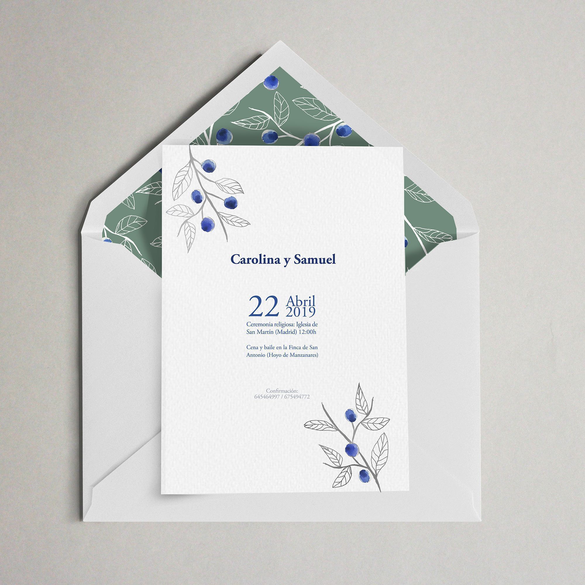 Invitación de boda personalizada