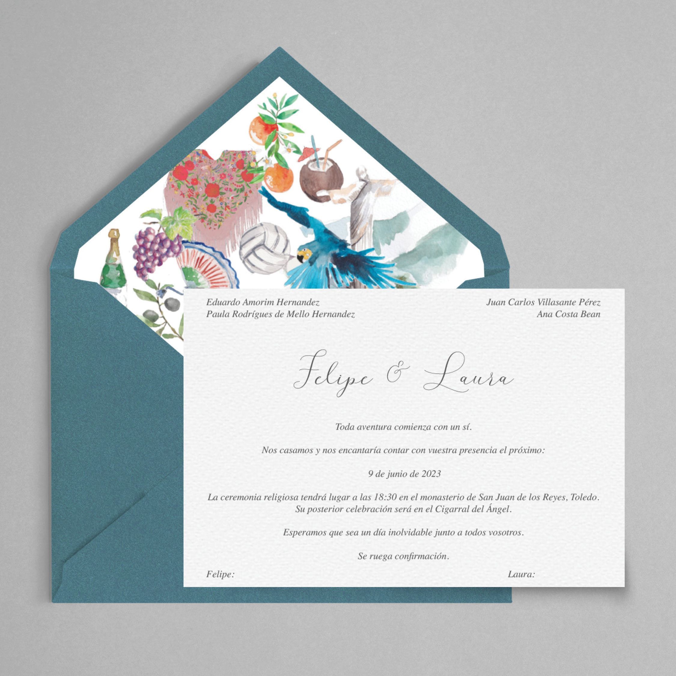 invitación personalizada de Felipe y Laura