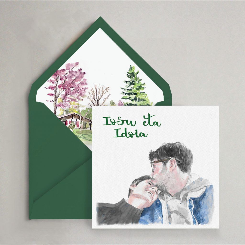 invitación casa personalizada vasca