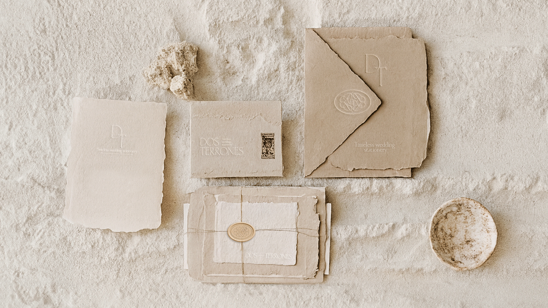 Papelería de boda artesanal personalizada Dos Terrones