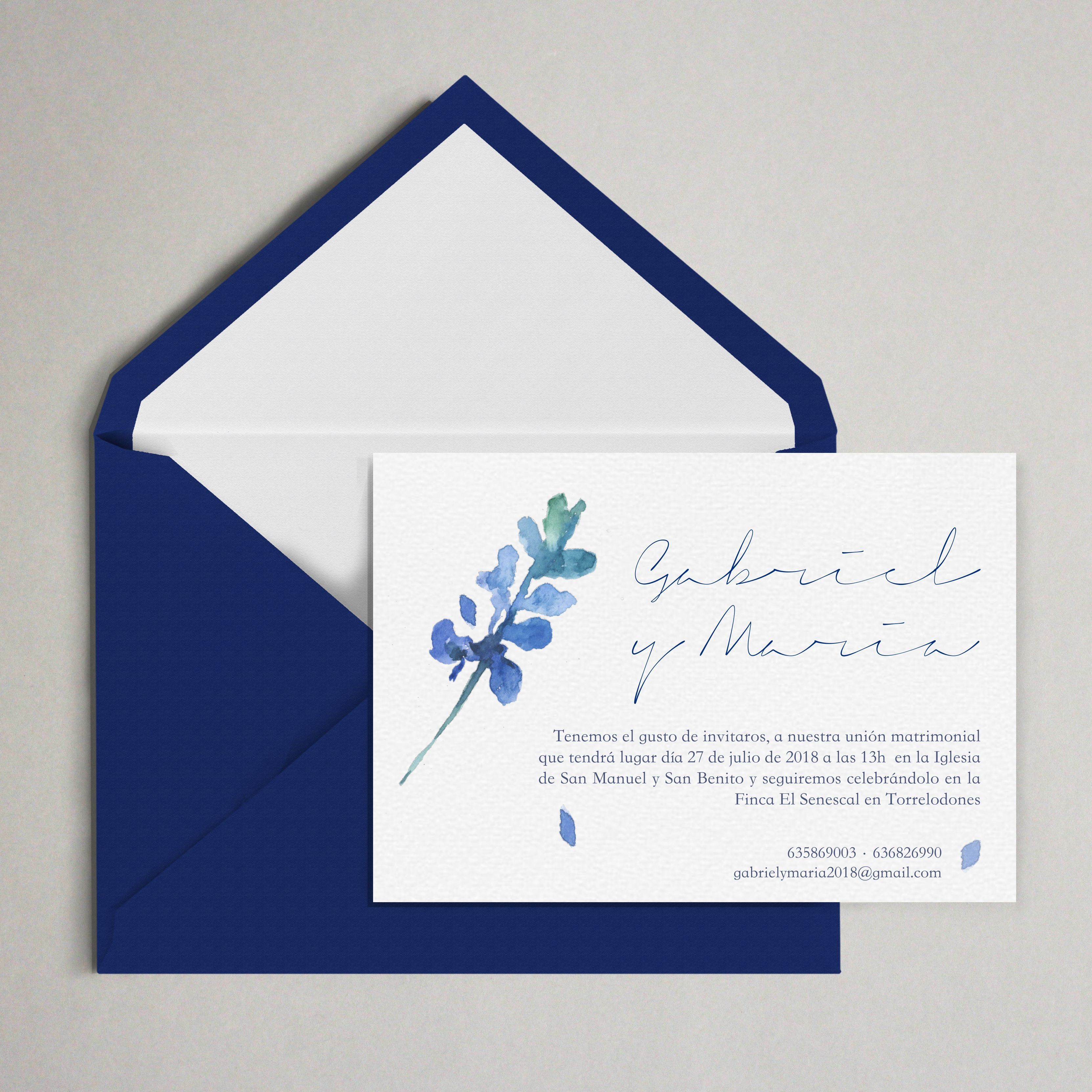 Invitación de boda personalizada