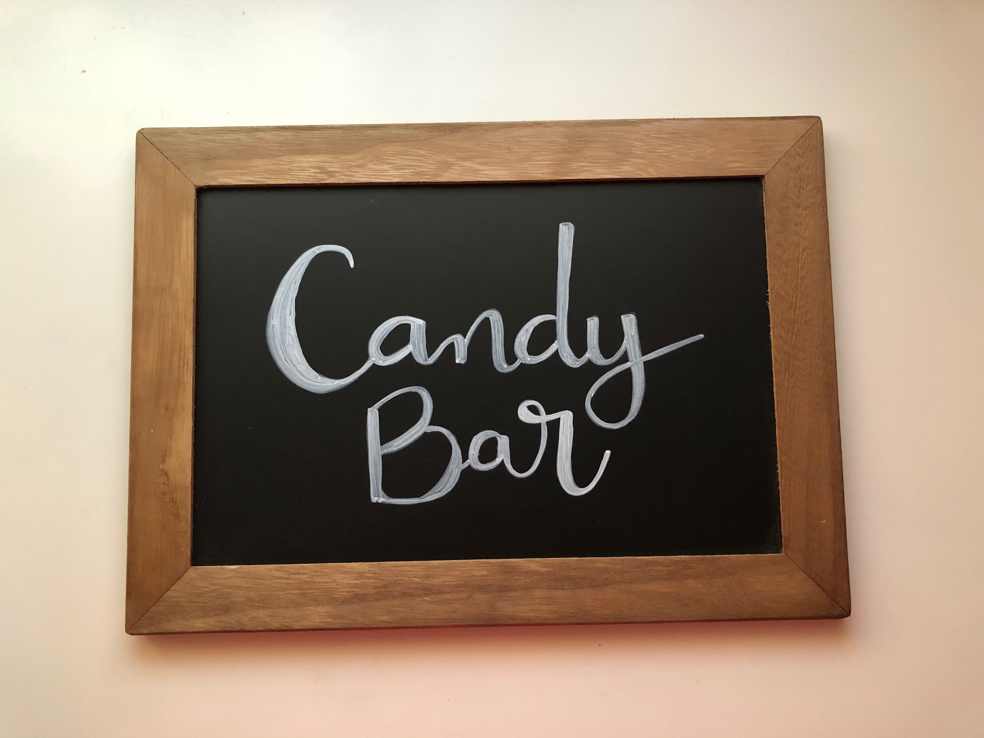 pizarras boda candy bar lettering a mano