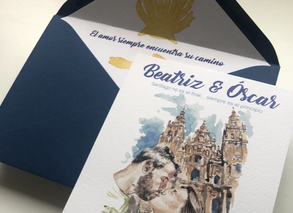 invitacion boda retrato personalizado