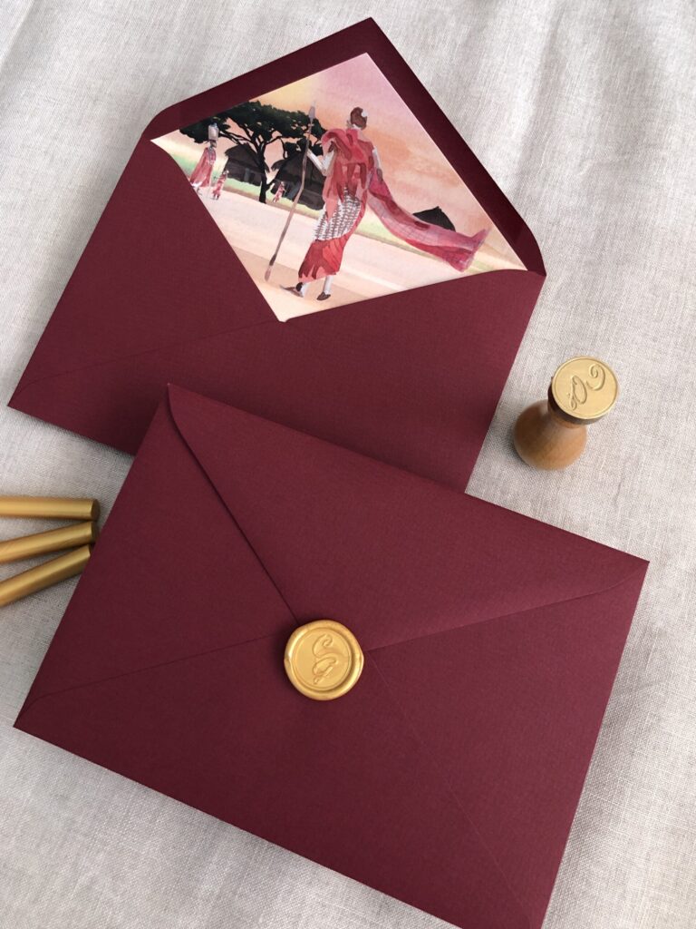 invitacion personalizada inspirada en africa con masais