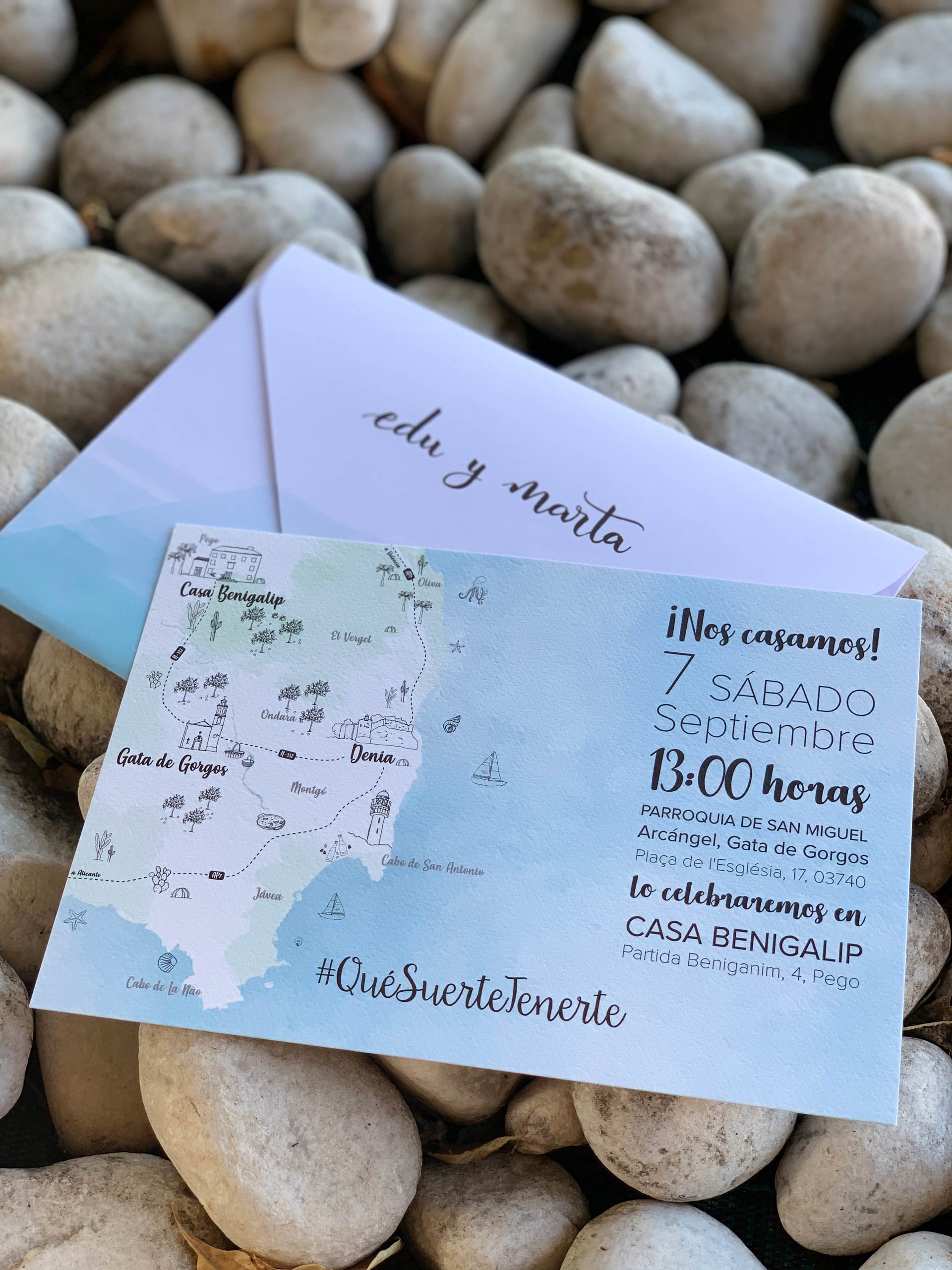 invitación mapa personalizada
