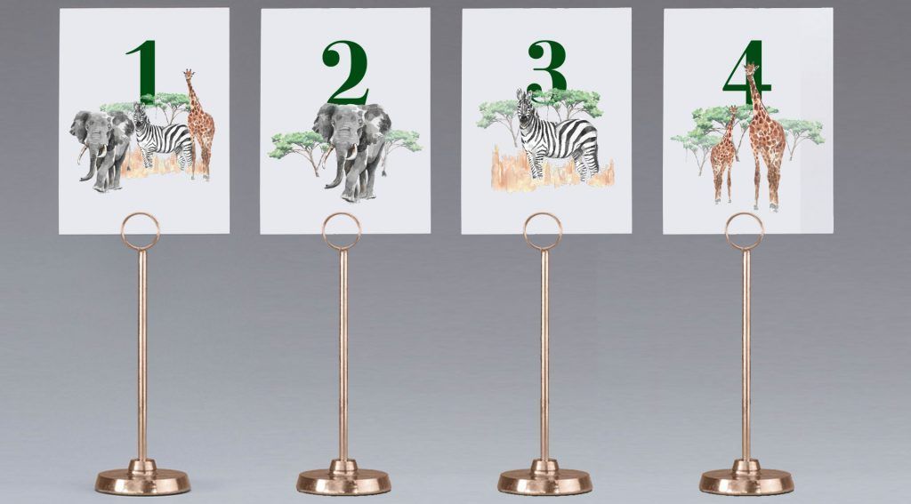 meseros boda africanos elefante cebra jirafa