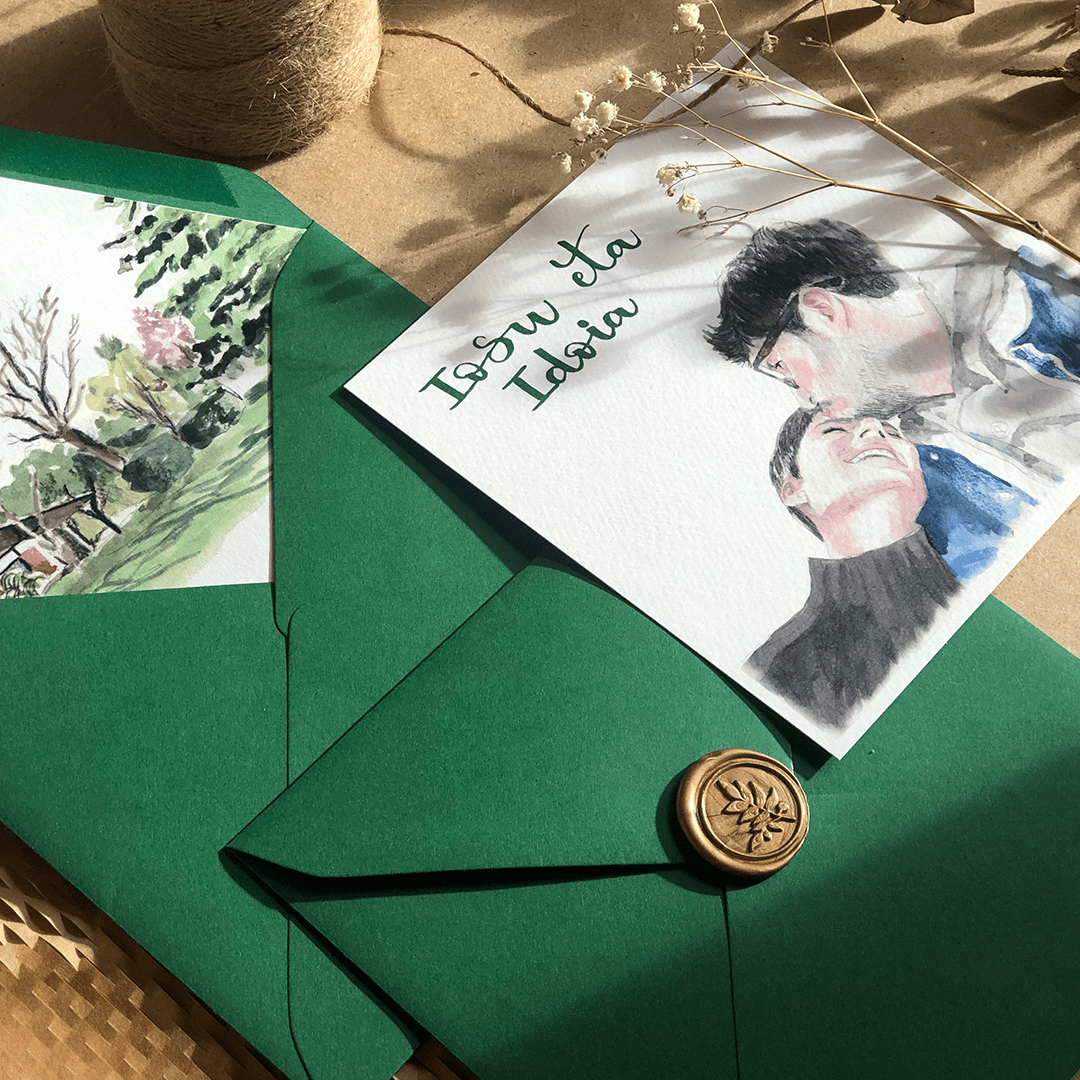 invitación casa personalizada vasca