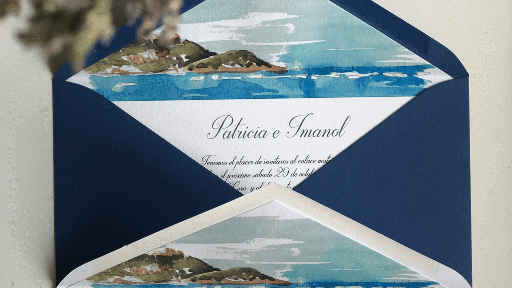 invitación santander personalizada acuarela