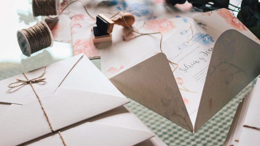 invitacion de boda para silvia benito personalizada con acuarelas realizadas a manio